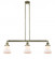 Bellmont - 3 Light - 39 inch - Antique Brass - Stem Hung - Island Light (3442|213-AB-G191-LED)