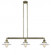 Halophane - 3 Light - 41 inch - Antique Brass - Stem Hung - Island Light (3442|213-AB-G1-LED)