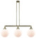 Beacon - 3 Light - 42 inch - Antique Brass - Stem Hung - Adjustable Island Light (3442|213-AB-G201-10)