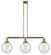 Beacon - 3 Light - 42 inch - Antique Brass - Stem Hung - Adjustable Island Light (3442|213-AB-G204-10)