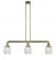 Colton - 3 Light - 38 inch - Antique Brass - Stem Hung - Island Light (3442|213-AB-G302)