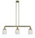 Colton - 3 Light - 38 inch - Antique Brass - Stem Hung - Adjustable Island Light (3442|213-AB-G302-LED)