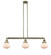 Olean - 3 Light - 39 inch - Antique Brass - Stem Hung - Adjustable Island Light (3442|213-AB-G321-LED)