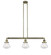 Olean - 3 Light - 39 inch - Antique Brass - Stem Hung - Adjustable Island Light (3442|213-AB-G324-LED)