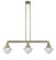 Oxford - 3 Light - 40 inch - Antique Brass - Stem Hung - Adjustable Island Light (3442|213-AB-G532)