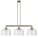 Bell - 3 Light - 42 inch - Antique Brass - Stem Hung - Adjustable Island Light (3442|213-AB-G72-L)