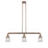 Canton - 3 Light - 39 inch - Antique Copper - Stem Hung - Adjustable Island Light (3442|213-AC-G184S)