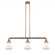 Bellmont - 3 Light - 39 inch - Antique Copper - Stem Hung - Island Light (3442|213-AC-G191-LED)