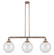 Beacon - 3 Light - 42 inch - Antique Copper - Stem Hung - Adjustable Island Light (3442|213-AC-G202-10)
