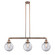 Beacon - 3 Light - 41 inch - Antique Copper - Stem Hung - Adjustable Island Light (3442|213-AC-G202-8-LED)