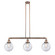 Beacon - 3 Light - 41 inch - Antique Copper - Stem Hung - Adjustable Island Light (3442|213-AC-G204-8-LED)