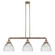 Seneca Falls - 3 Light - 39 inch - Antique Copper - Stem Hung - Adjustable Island Light (3442|213-AC-G222-LED)