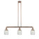 Colton - 3 Light - 38 inch - Antique Copper - Stem Hung - Adjustable Island Light (3442|213-AC-G302)