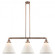 Cone - 3 Light - 44 inch - Antique Copper - Stem Hung - Adjustable Island Light (3442|213-AC-G41-L-LED)