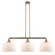 Bell - 3 Light - 42 inch - Antique Copper - Stem Hung - Adjustable Island Light (3442|213-AC-G71-L)