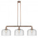 Bell - 3 Light - 42 inch - Antique Copper - Stem Hung - Island Light (3442|213-AC-G74-L)