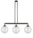 Beacon - 3 Light - 42 inch - Black Antique Brass - Stem Hung - Adjustable Island Light (3442|213-BAB-G202-10)