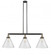 Cone - 3 Light - 44 inch - Black Antique Brass - Stem Hung - Adjustable Island Light (3442|213-BAB-G44-L-LED)