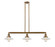 Halophane - 3 Light - 41 inch - Brushed Brass - Stem Hung - Adjustable Island Light (3442|213-BB-G1-LED)