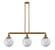Beacon - 3 Light - 41 inch - Brushed Brass - Stem Hung - Adjustable Island Light (3442|213-BB-G202-8)