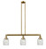 Colton - 3 Light - 38 inch - Brushed Brass - Stem Hung - Adjustable Island Light (3442|213-BB-G302)