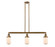 Dover - 3 Light - 37 inch - Brushed Brass - Stem Hung - Adjustable Island Light (3442|213-BB-G311-LED)