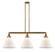 Cone - 3 Light - 44 inch - Brushed Brass - Stem Hung - Adjustable Island Light (3442|213-BB-G41-L)