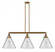 Cone - 3 Light - 44 inch - Brushed Brass - Stem Hung - Adjustable Island Light (3442|213-BB-G42-L-LED)