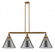 Cone - 3 Light - 44 inch - Brushed Brass - Stem Hung - Adjustable Island Light (3442|213-BB-G43-L-LED)
