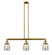 Bell - 3 Light - 38 inch - Brushed Brass - Stem Hung - Adjustable Island Light (3442|213-BB-G58-LED)
