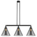 Cone - 3 Light - 44 inch - Matte Black - Stem Hung - Adjustable Island Light (3442|213-BK-G43-L)