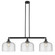 Bell - 3 Light - 42 inch - Matte Black - Stem Hung - Adjustable Island Light (3442|213-BK-G74-L)