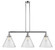 Cone - 3 Light - 44 inch - Polished Chrome - Stem Hung - Adjustable Island Light (3442|213-PC-G44-L)
