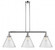Cone - 3 Light - 44 inch - Polished Chrome - Stem Hung - Adjustable Island Light (3442|213-PC-G44-L-LED)