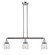 Bell - 3 Light - 38 inch - Polished Chrome - Stem Hung - Adjustable Island Light (3442|213-PC-G52-LED)