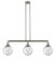Beacon - 3 Light - 41 inch - Brushed Satin Nickel - Stem Hung - Adjustable Island Light (3442|213-SN-G204-8-LED)