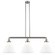 Cone - 3 Light - 44 inch - Brushed Satin Nickel - Stem Hung - Adjustable Island Light (3442|213-SN-G41-L)
