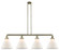 Cone - 4 Light - 56 inch - Antique Brass - Stem Hung - Adjustable Island Light (3442|214-AB-G41-L)