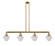 Oxford - 4 Light - 52 inch - Brushed Brass - Stem Hung - Adjustable Island Light (3442|214-BB-G534)
