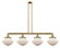 Oxford - 4 Light - 54 inch - Brushed Brass - Stem Hung - Adjustable Island Light (3442|214-BB-G541-LED)