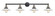 Halophane - 4 Light - 45 inch - Black Antique Brass - Adjustable Bath Vanity Light (3442|215-BAB-G1)