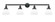 Fulton - 4 Light - 43 inch - Matte Black - Adjustable Bath Vanity Light (3442|215-BK-G171)