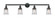 Canton - 4 Light - 42 inch - Matte Black - Adjustable Bath Vanity Light (3442|215-BK-G184S)
