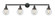 Beacon - 4 Light - 42 inch - Matte Black - Adjustable Bath Vanity Light (3442|215-BK-G202-6)