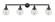Beacon - 4 Light - 42 inch - Matte Black - Adjustable Bath Vanity Light (3442|215-BK-G204-6)