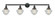 Oxford - 4 Light - 46 inch - Matte Black - Adjustable Bath Vanity Light (3442|215-BK-G534)