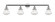 Olean - 4 Light - 43 inch - Polished Chrome - Adjustable Bath Vanity Light (3442|215-PC-G322-LED)