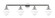 Oxford - 4 Light - 46 inch - Polished Chrome - Adjustable Bath Vanity Light (3442|215-PC-G531-LED)