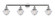 Oxford - 4 Light - 46 inch - Polished Chrome - Adjustable Bath Vanity Light (3442|215-PC-G532)
