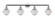 Oxford - 4 Light - 46 inch - Polished Chrome - Adjustable Bath Vanity Light (3442|215-PC-G534-LED)